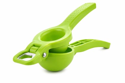 RIZMO Manual Lemon Squeezer with Bottle Opener | Hand Press Citrus Juicer for Lemon, Lime & Orange | Heavy Duty Plastic Juicer | Easy Juice Extractor