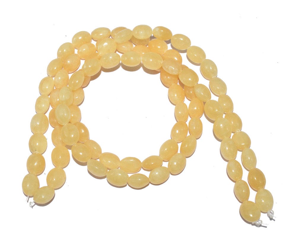 Calsite Stone Top Quality Natural Smooth Oval Shape Gemstone Onyx Beads, For Jewelry Making. (BWSNTB-049)-1 String of 42 Pieces / 10X7 MM
