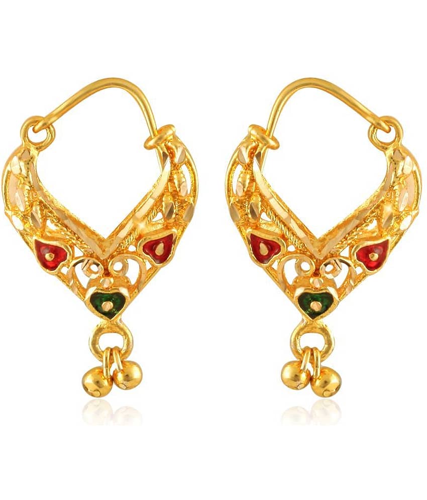 Vighnaharta Traditional wear Gold Plated alloy Clip on Chand Bali for Women and Girls ( Pack of 1 pair Jhumki Earring) {VFJ1393ERG}
