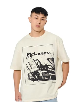 Miller Johnson Mens Cotton Oversized Graphic Print T-Shirt