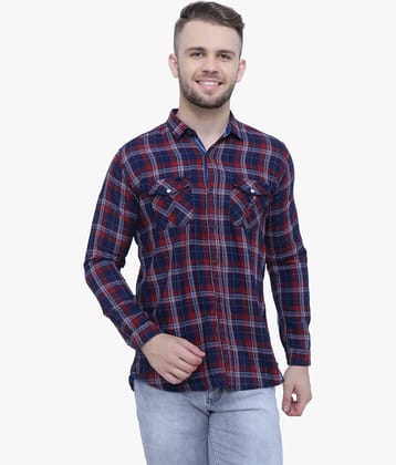 Kuons Avenue - Red 100% Cotton Slim Fit Men's Casual Shirt ( Pack of 1 )