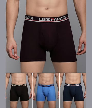 LUX PARKER Pack of 4 Cotton Blend Trunks For Men's ( Multicolor5 )