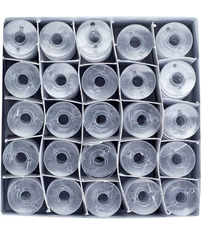 25 Pcs Clear Resin Sewing Machine Bobbins For Any Automatic Sewing Machines (Singer/Usha/Brother/Rajesh)