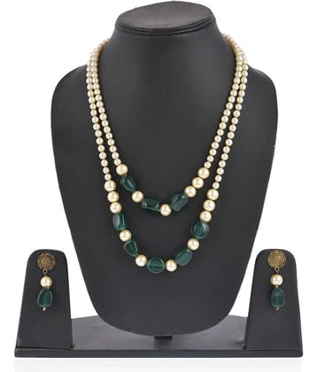 gilher Pearls Green Contemporary Contemporary/Fashion 14 kt Gold Plated Necklace