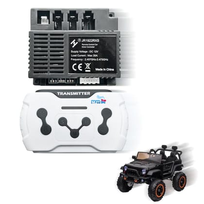 MM TOYS JR1922 RXS 2.4G Controller + Remote Set for Kids Electric Ride-On Car – Replacement Kit with Easy Pairing Instructions, Compatible Accessory for Battery Operated Toy Vehicles
