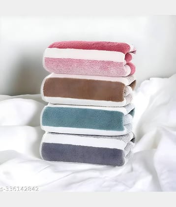 MILAP Pack of 4 Microfibre 250-300 -GSM Hand Towel ( Multicolor )