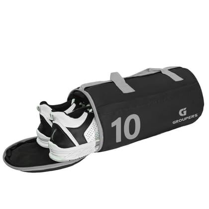 GROUPERS Sports Gym Bag with Shoe Compartment for Men and Women