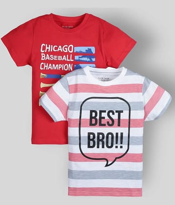 PLUM TREE Pack of 1 Boys Cotton Polo T-Shirt ( Multi Color )