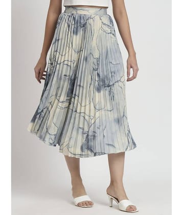 ZWERLON Grey Crepe Women's A-Line Skirt ( Pack of 1 )