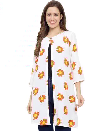 GALWIZ Crepe Shrugs - White Single