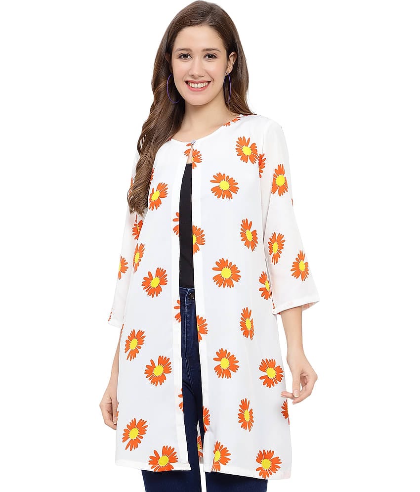 GALWIZ Crepe Shrugs - White Single
