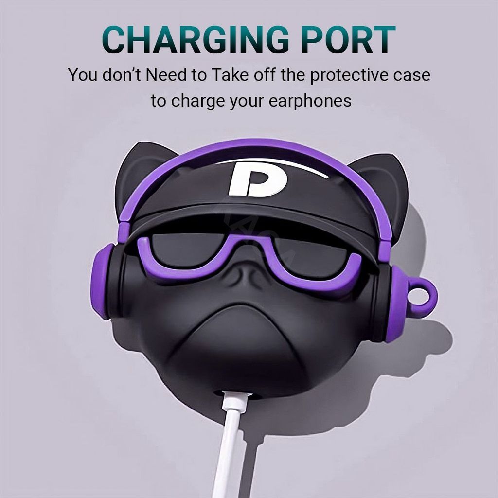 LIRAMARK Cute Cartoon Design Case Cover for Airpods Pro 2 Case (2023/2022), Designer AirPods Pro 2nd Generation Cover' (Blue DJ)