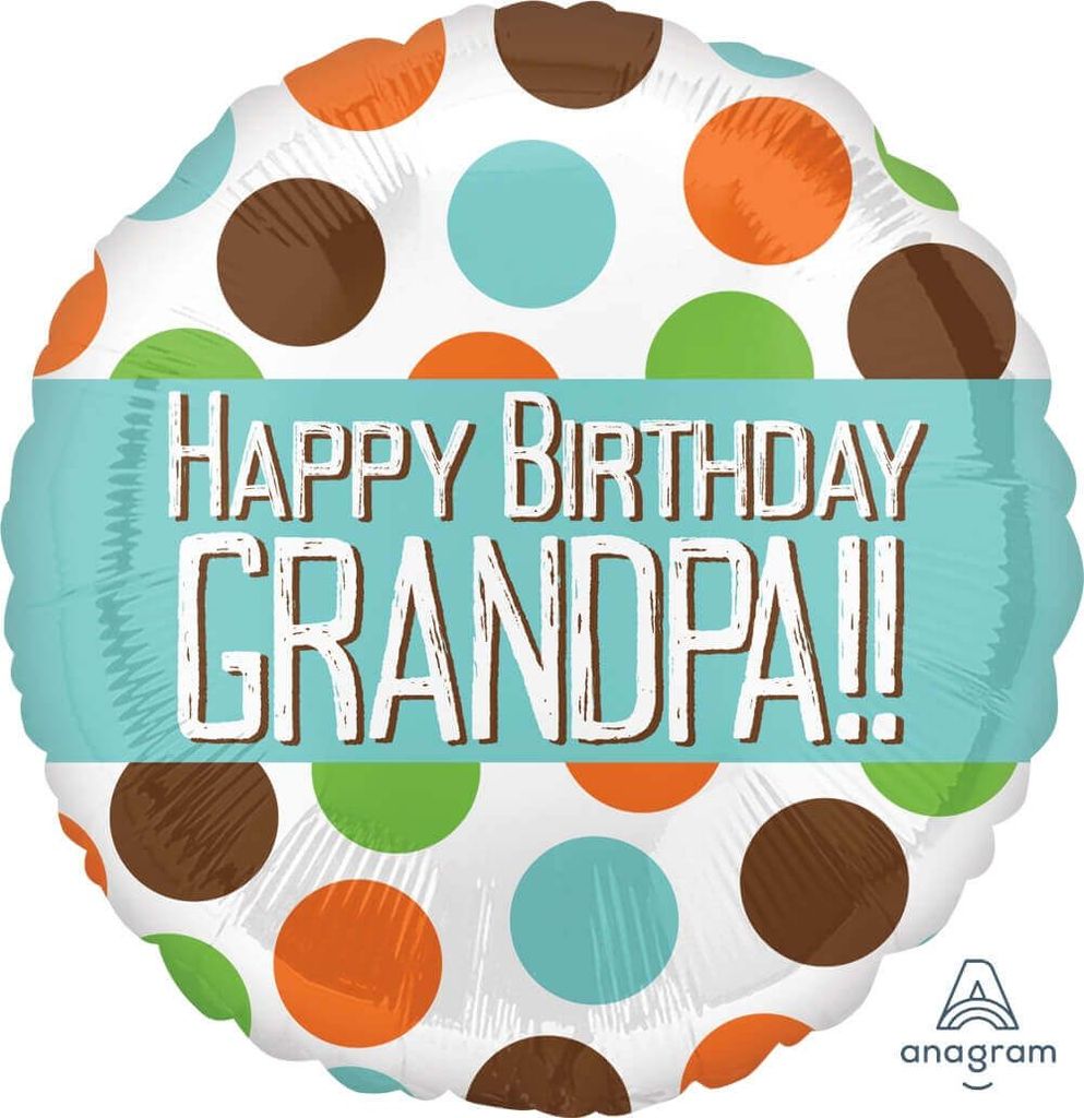 Wanna Party HaPPy Birthday GrandPa Balloon 18" S40 - Party and Festive Needs | Buy online on ZillyBuy