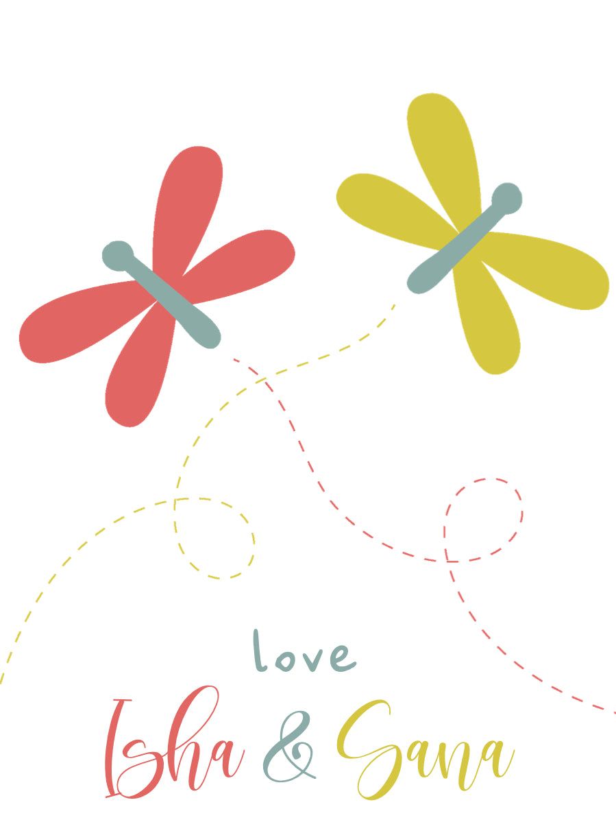 Ribbon Tags - Butterfly-16 Ribbon Tags