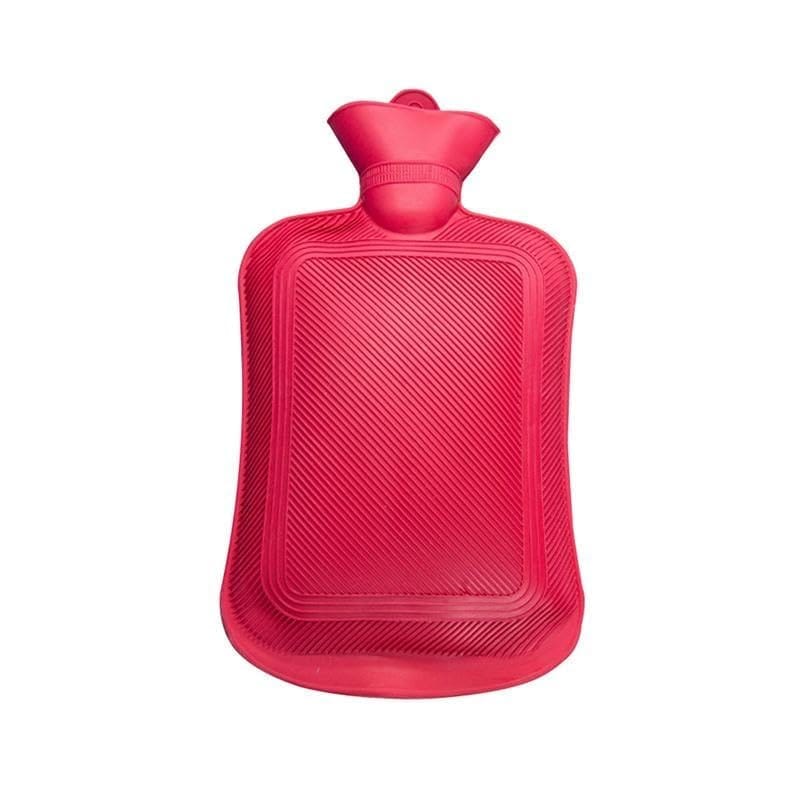 Denzcart Hot Water Bottle for Pain Relief - Natural Rubber Bottle with Soft Fleece Cover - Therapeutic Thermal Compress for Menstrual Cramps, Back Pain, Neck Pain and Stress Relief - Gray - All Ages