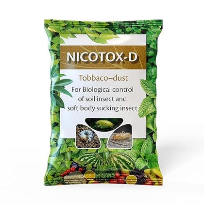 DIVINE TREE Nicotox-D Tobacco Dust Powder for Plants |100% Herbal Pest Repellent Control for Potted Outdoor and Indoor Plants,Flower Bed And Lawn Grass | 100% Natural (900gm)