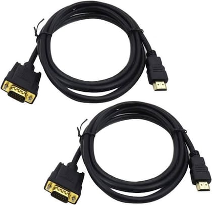 Sscon 2pcs 6ft/1.8 Meter HDMI to VGA Adapter Cable