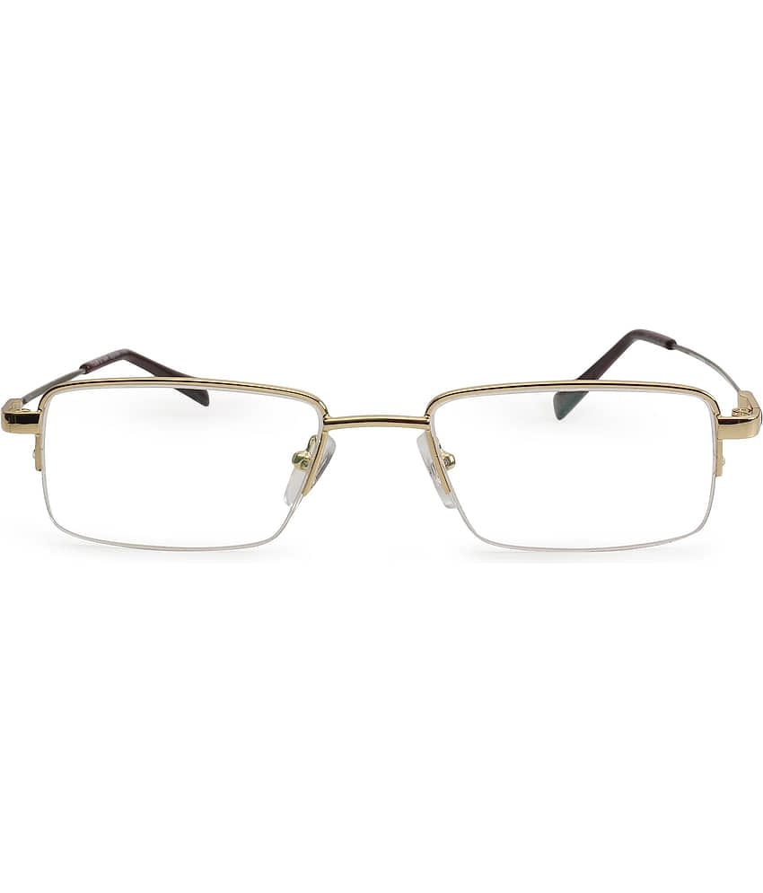 Redex Gold Rectangular Eyeglass Frame ( Pack of 1 )
