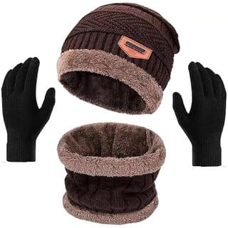 Eastern Club Unisex Brown Woolen Winter Cap (Pack of 3)