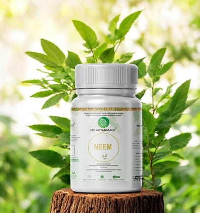MD Botanicals Neem 60 Capsule (Pack of 1) | For natural blood Purification | Supports Detoxification & Clear Skin | Soothes Redness & Itching | Control Acne & Pimple