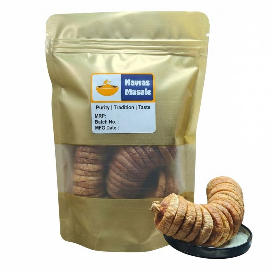 Navras Masale Anjeer (Dried Figs) - 100 gm - One pouch of dried figs