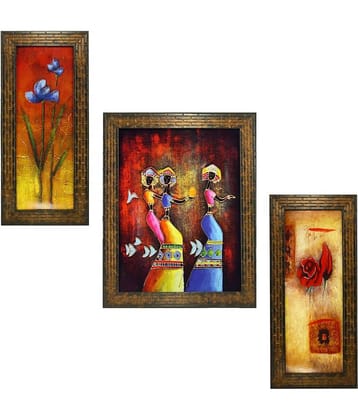 Indianara Synthetic Painting With Frame