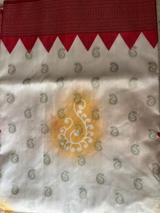 Bengali Red & White Saree