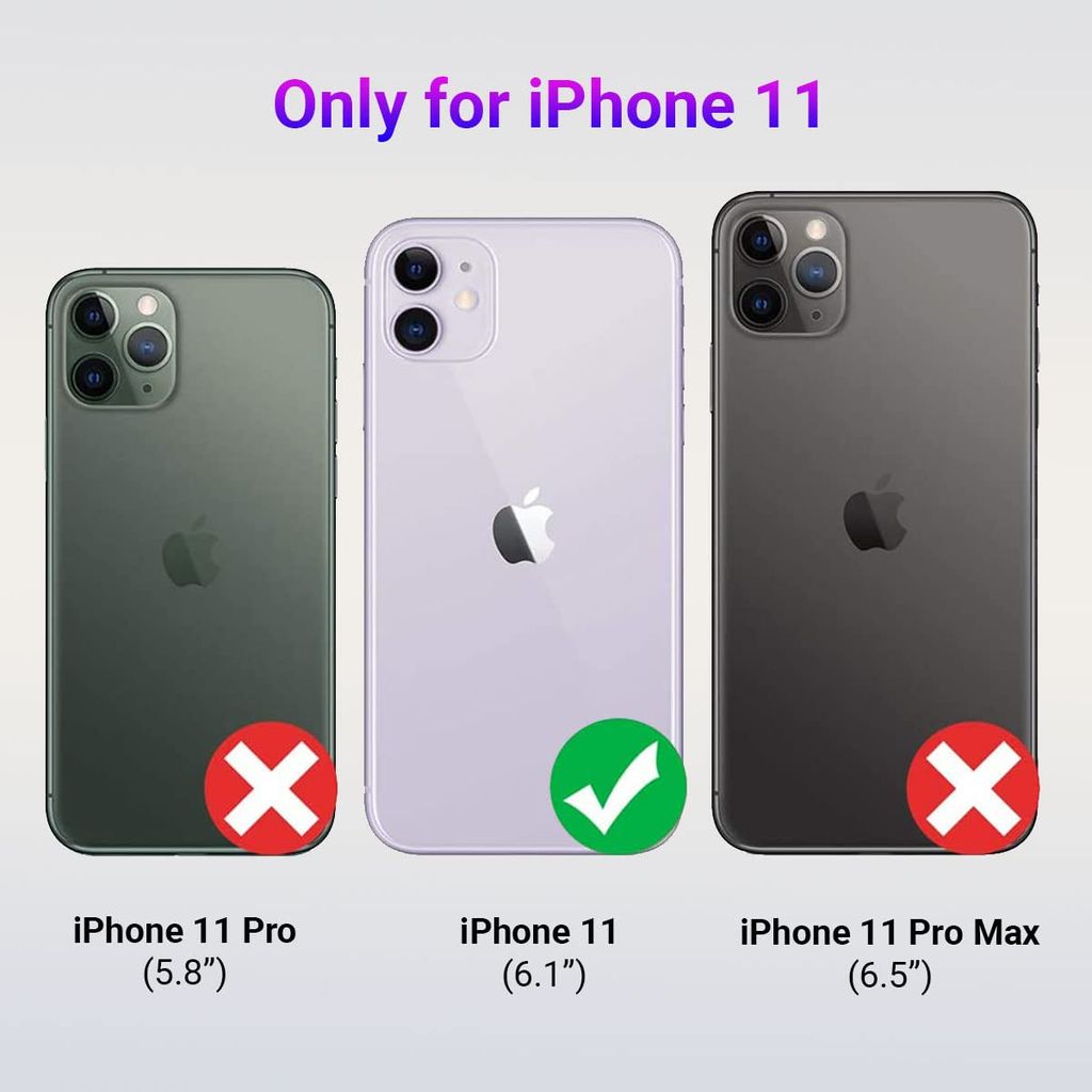 LIRAMARK Liquid Silicone Soft Back Cover Case for Apple iPhone 11