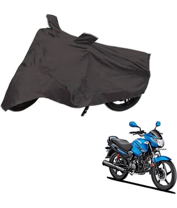 AutoRetail Dust Proof Two Wheeler Polyster Cover for Hero Glamour Fi (Mirror Pocket, Grey Color)