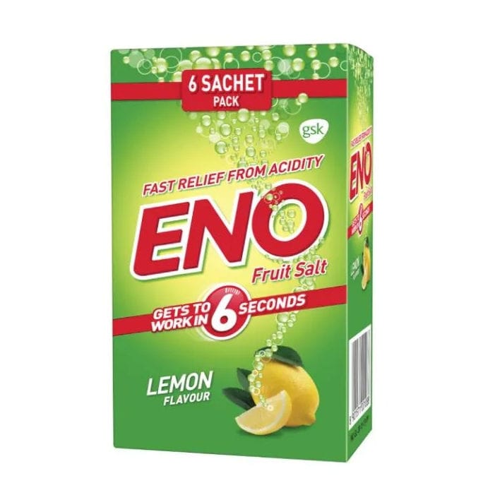 Eno Fruit Salt - Lemon, 5 gm Each - Pack of 6 