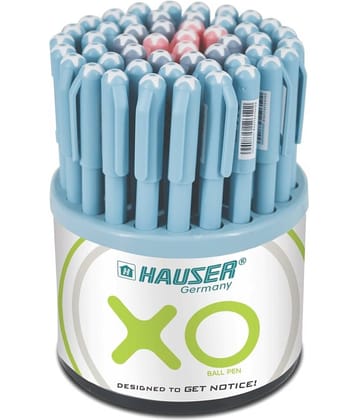 Hauser Xo Ball Pen (Pack Of 50, Blue, Balck & Red)