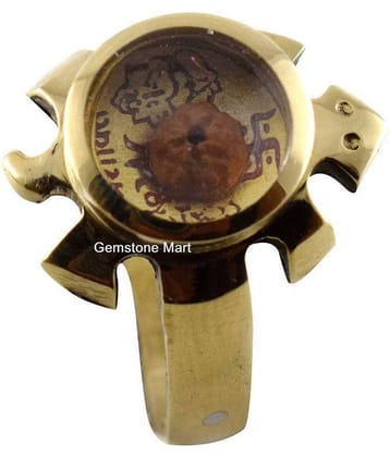 Ashtdhatu Ring/Tortoise Ring/Kachua Ring/Rudraksha Ring Laxmi Ganesh Trisakti Ring (20.0)