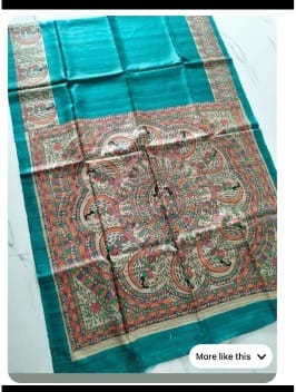 Ghicha Madhubani silk saree