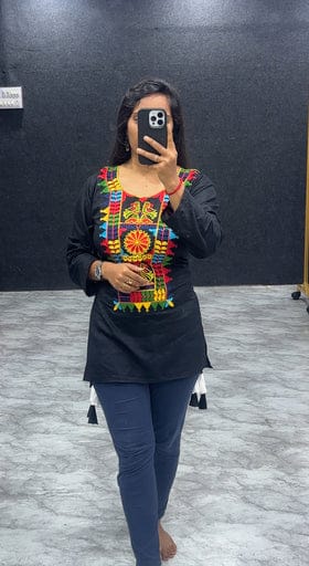 Designer Navratri Special Top With Multi Thread Embroidery Work