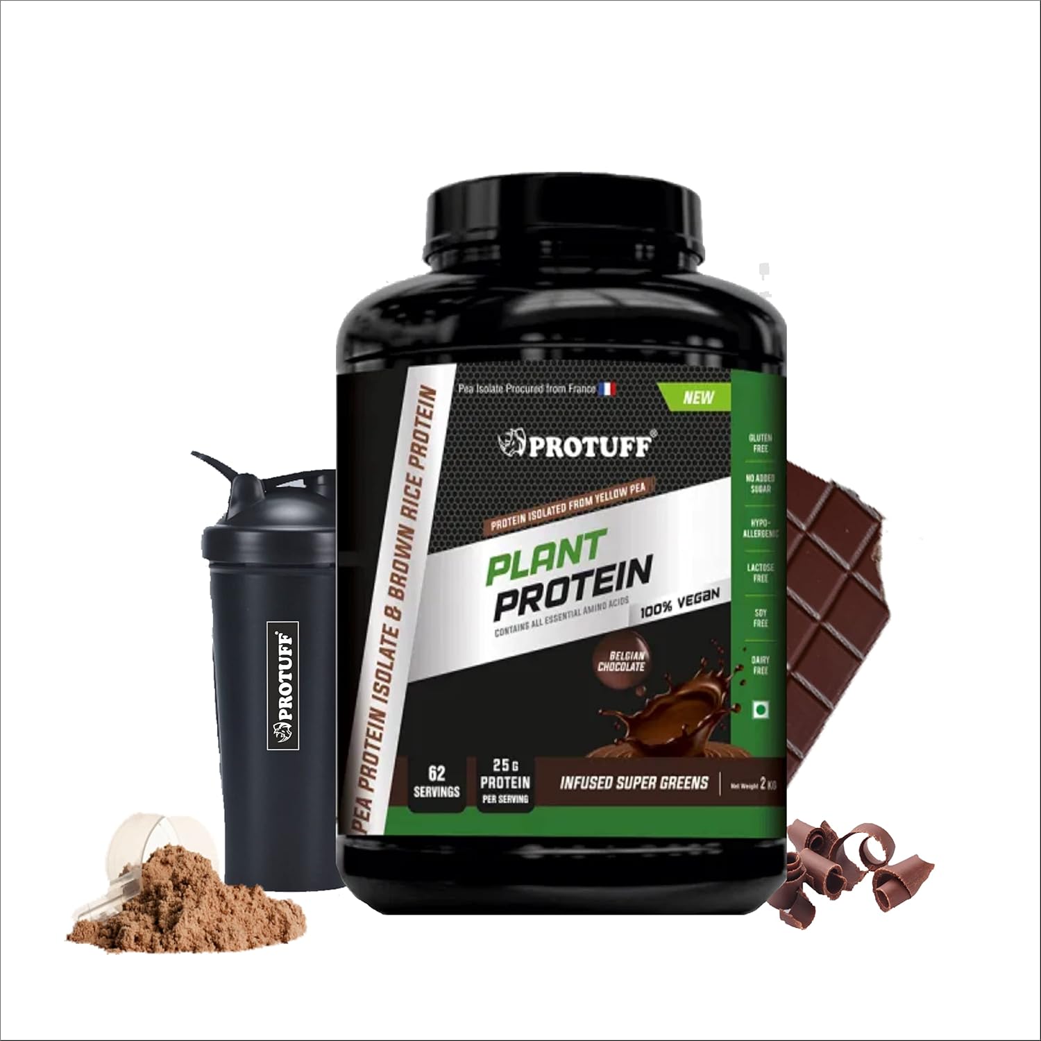 Plant Protein Belgian Chocolate 2kgs (62 Servings)