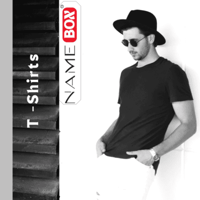 Pure cotton Round Neck T shirt for Men, Black, Size - 42 (L)