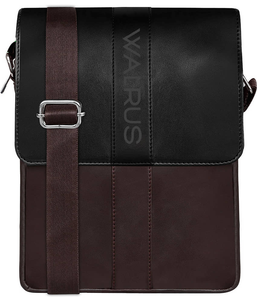 Walrus Black Solid Messenger Bag