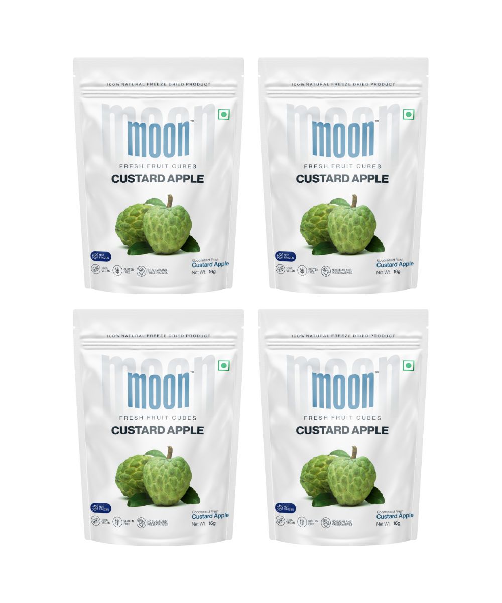 Moon Freeze Dried Custard Apple Cubes, 16 gm - Pack of 4