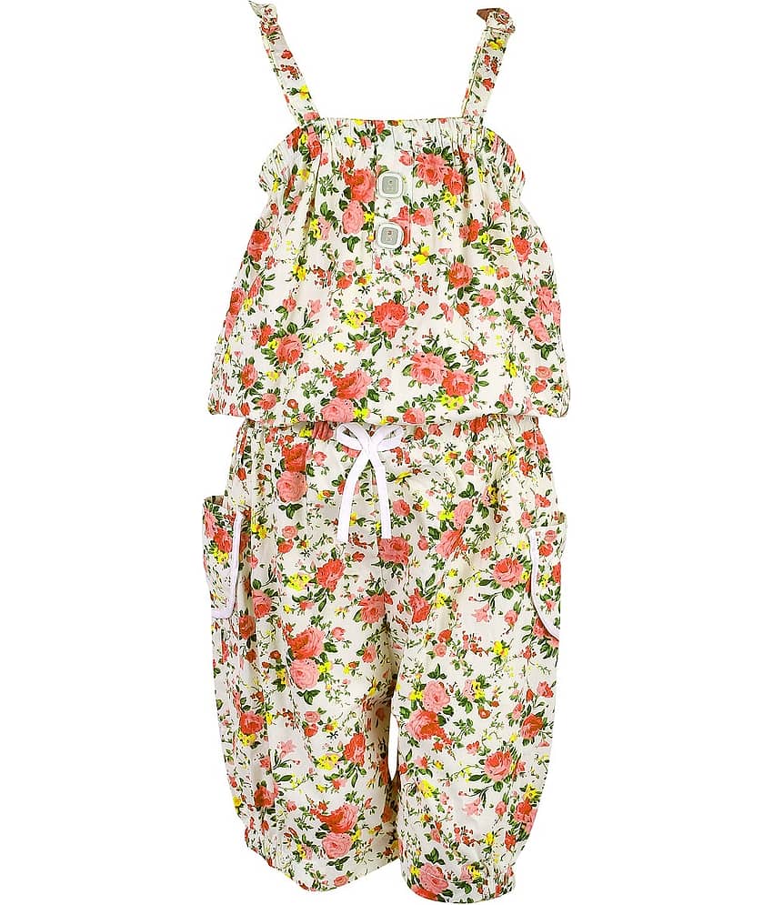 Arshia Fashions Girls Cotton Jumpsuit ( Pack of 1 , Pink )