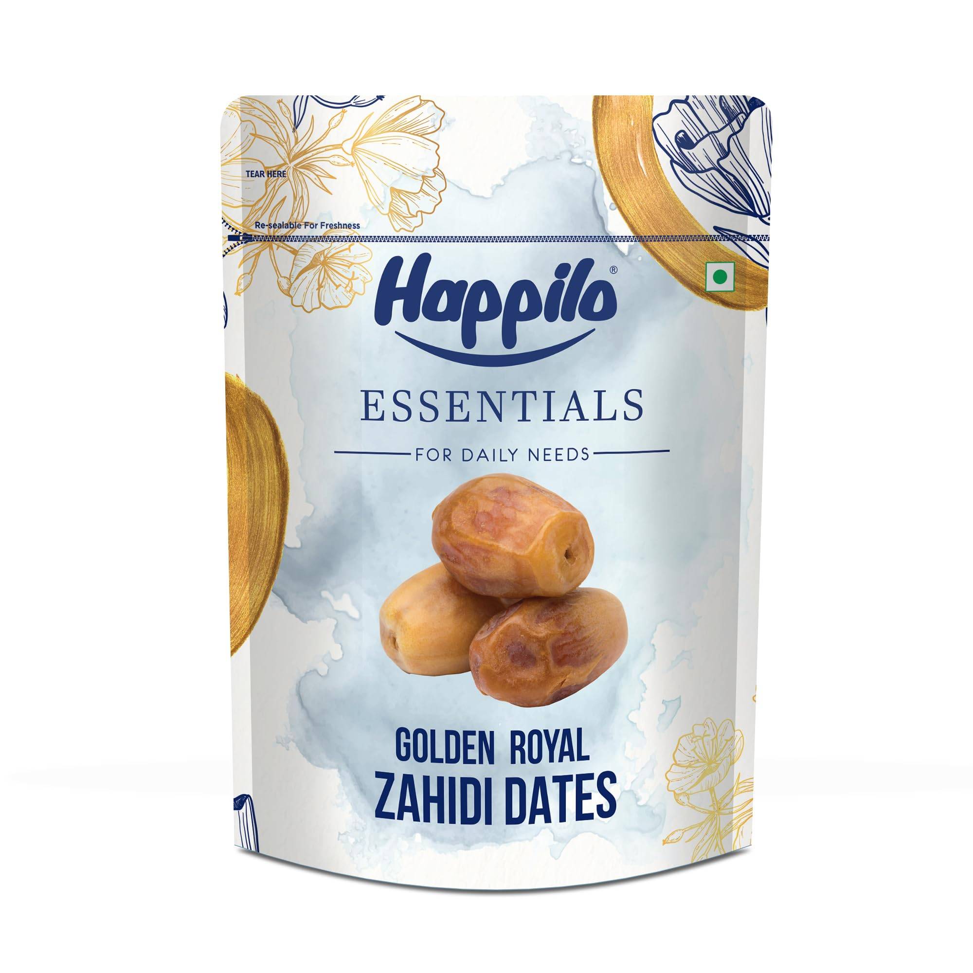 Happilo Essentials Golden Royal Zahidi Dates 500g