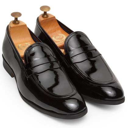 Italian Cut Penny Slipons (Patent Black)-EU 41 / UK 7 / Patent Black