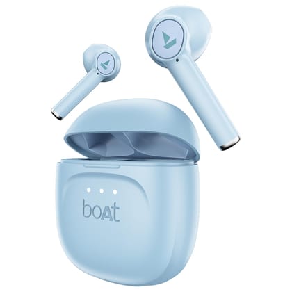 Boat Airdopes 131 Gen 2, 13mm Drivers, 70H Battery, ENx Tech, Beast Mode 45 ms Low Latency, ASAP Charge, Bluetooth Earbuds, TWS Ear Buds Wireless Earphones with mic (Ice Blue)