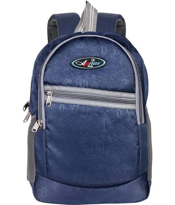 Apnav 15 Ltrs Blue Polyester College Bag