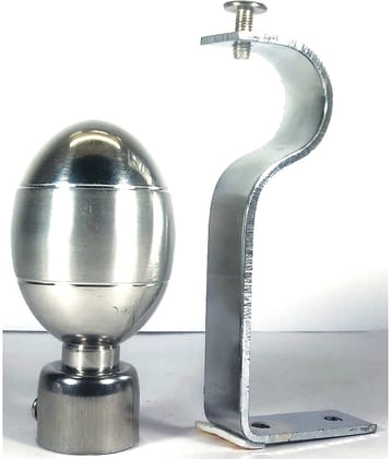 RR Collection Set of 6 Stainless Steel Single Rod Bracket