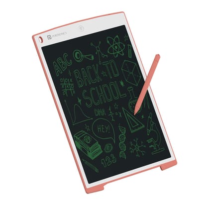 Portronics Ruffpad 12 LCD Writing Pad with 12 Inches Screen, Stylus Pen, Erase Button (Pink)