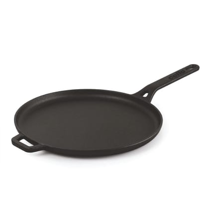 Cello Ironica Pre-Seasoned Cast Iron Dosa Tawa with Handle 28 CM, Black | Toxin Free, No Chemical Coating, Gas Stove & Induction Compatible| Iron Cookware Tawa For Roti, Chapati, Phulka, Dosa & Chilla Cello Ironica Pre-Seasoned Cast Iron Dosa Tawa with H