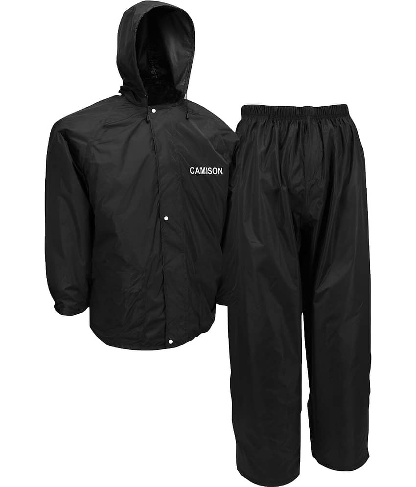 CAMISON Black Polyester Men's Rain Suit Set ( Pack of 1 )