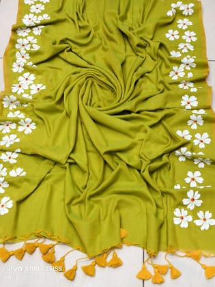 PURE MAL COTTON HAND WEAVING SAREE WITH BLOUSE PIECE