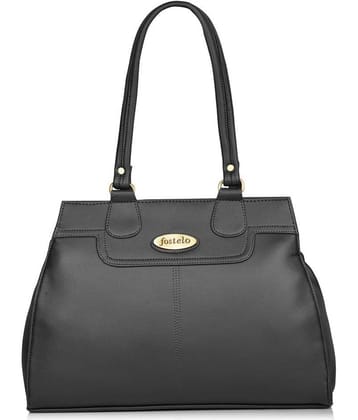 Fostelo Black P.U. Shoulder Bag