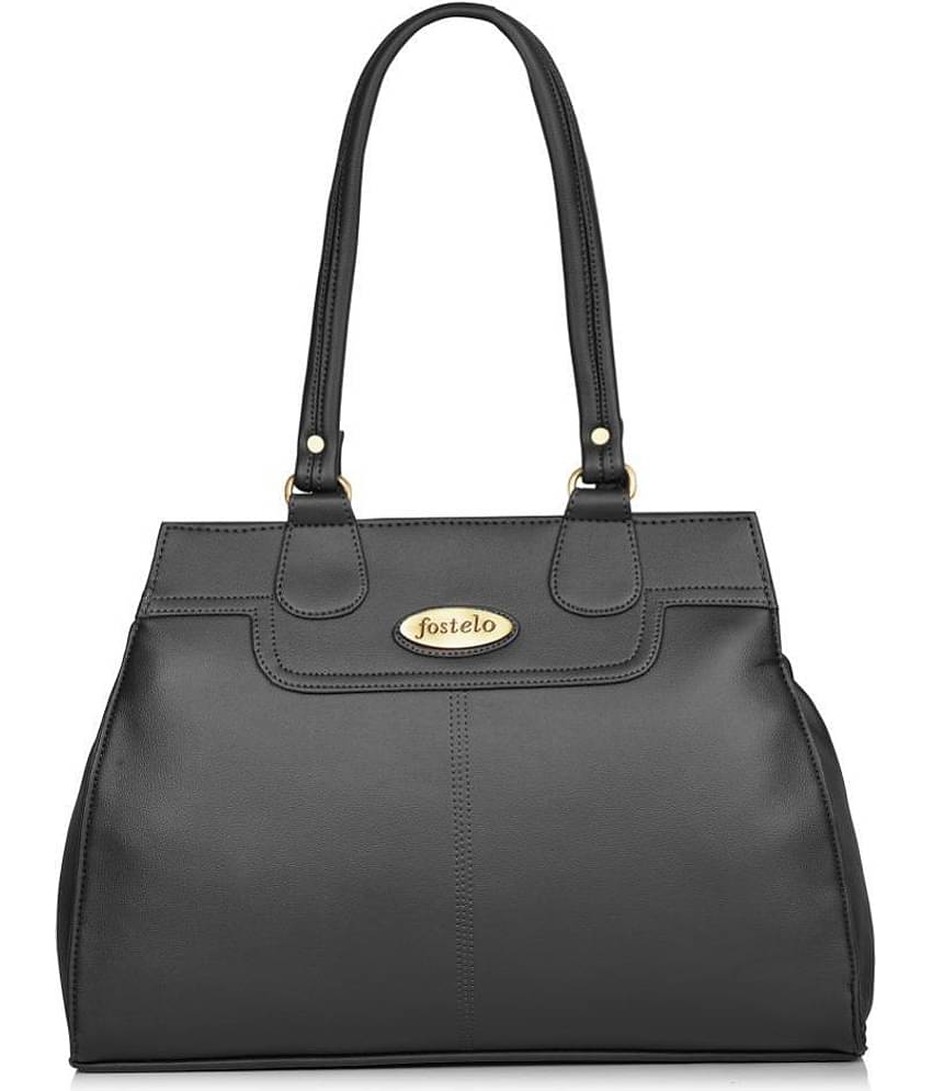 Fostelo Black P.U. Shoulder Bag
